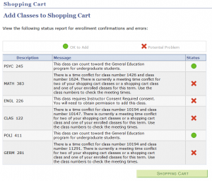 add classes to shopping cart